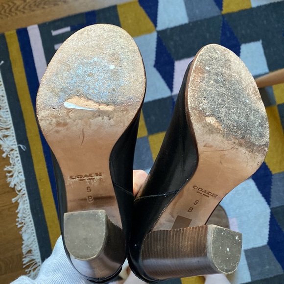 Coach Leather Peep Toe Heels - Picture 6 of 6